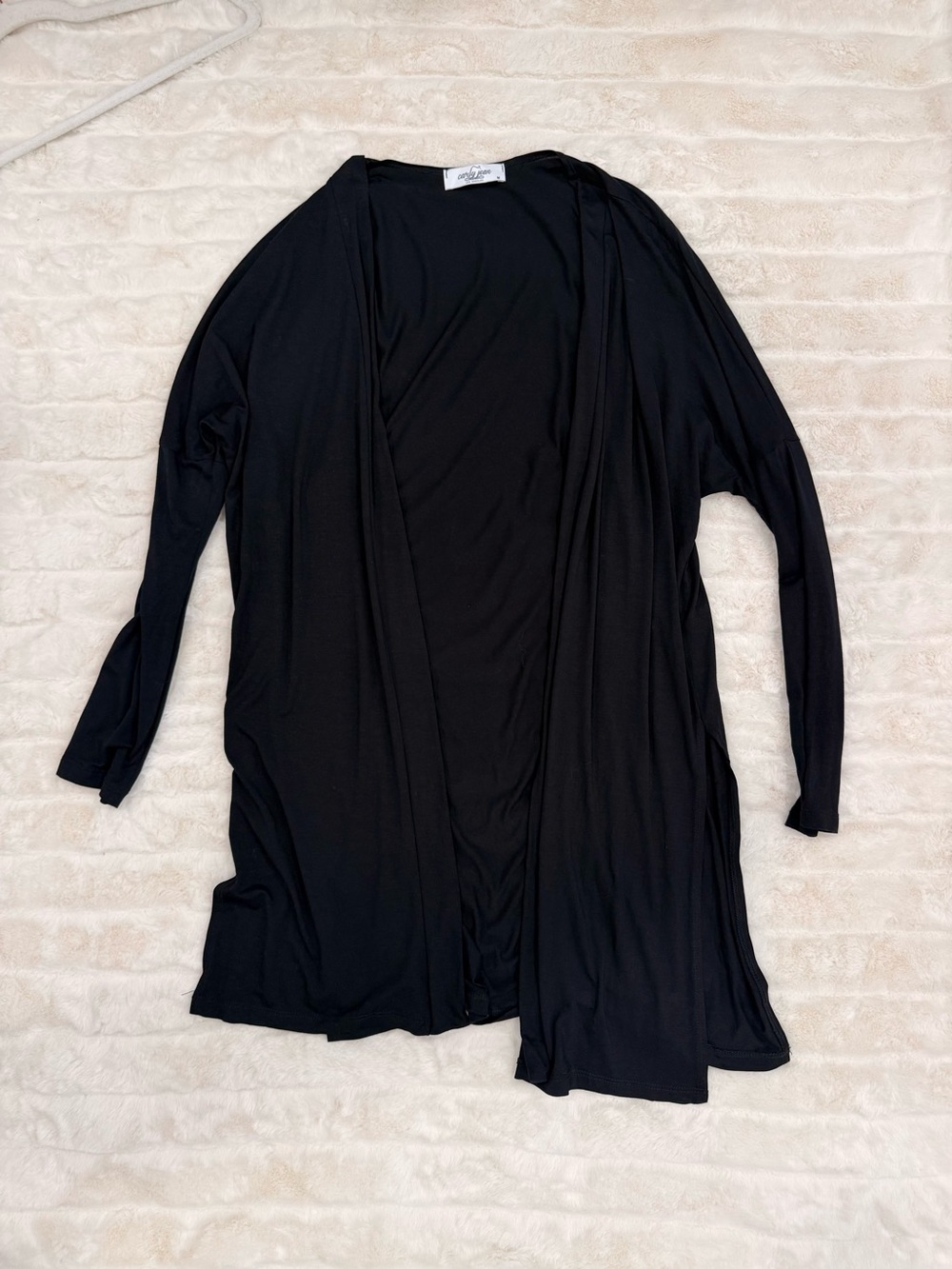 Carly Jean Los Angeles Favorite Kimono Cardigan- Black- MEDIUM